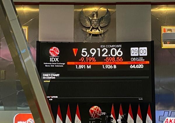 Turun 7,9 Persen, IHSG Ditutup di Bawah 6.000